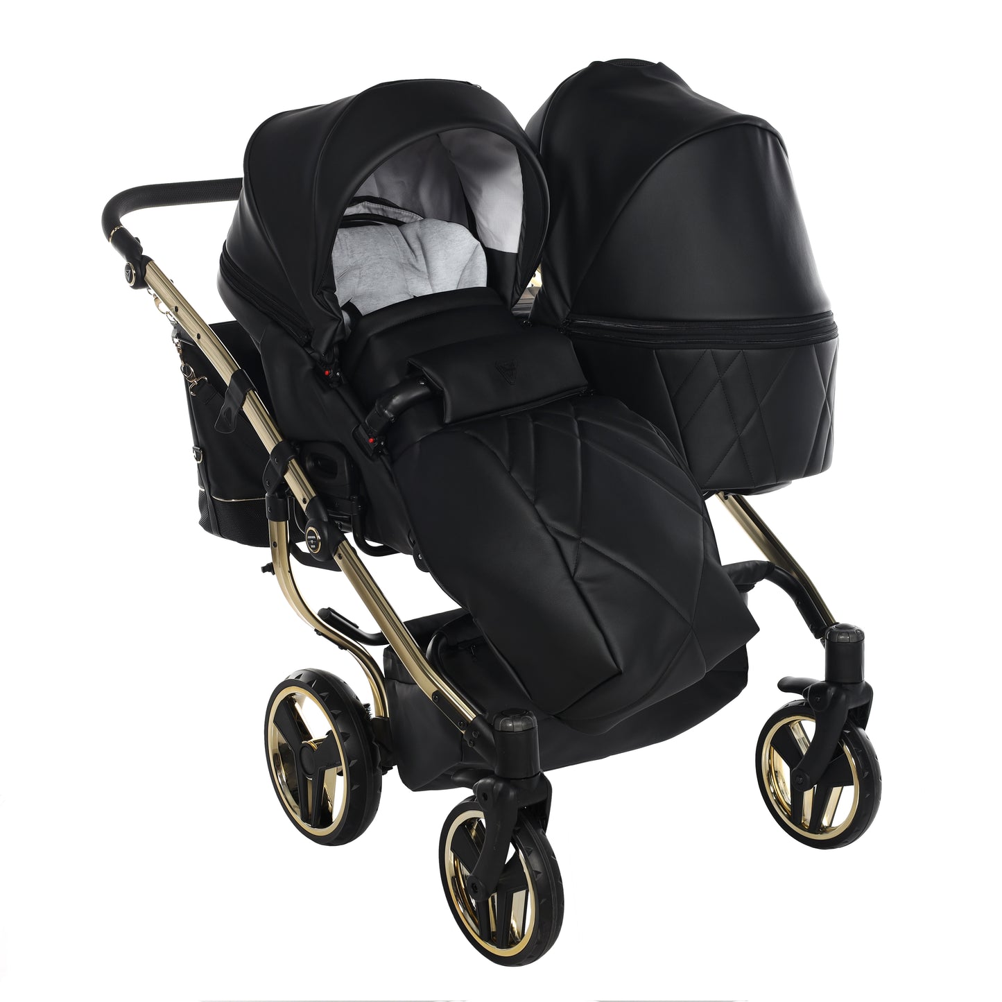 Zwillings-/Geschwisterwagen JUNAMA DUO V3 - ECO BLACK