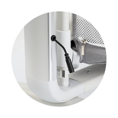 ELEKTRISCHES BEISTELLBETT / WIEGE MIT ABSENKBARER SEITE „ULTIMA“ – GREY