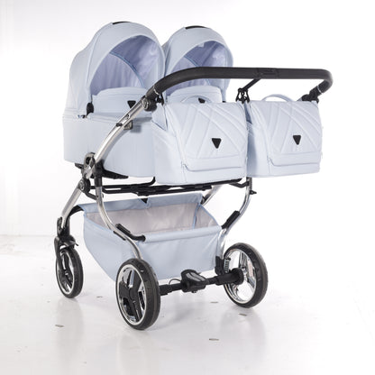 Zwillings-/Geschwisterwagen JUNAMA DUO V3 - ECO BLAU