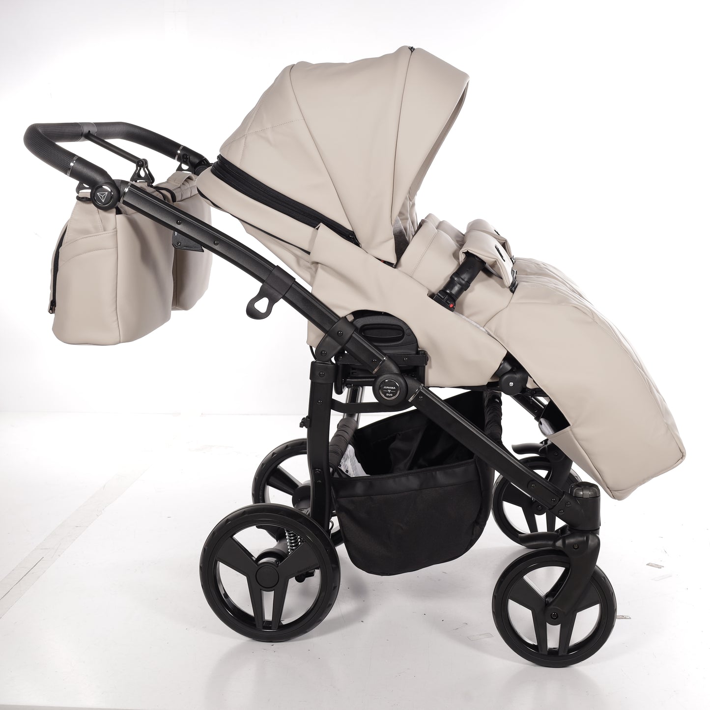 Zwillings-/Geschwisterwagen JUNAMA DUO V3 - ECO BEIGE/BLACK