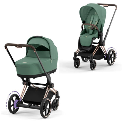 CYBEX e-PRIAM Set Gestell in Roségold - Leaf Green
