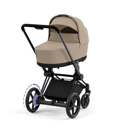 CYBEX e-PRIAM Set Gestell in Matt Black - Cozy Beige
