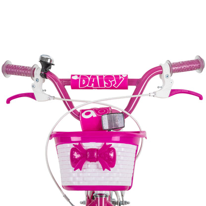 Kinderfahrrad Daisy 20 Zoll, pink, V-Brake-Bremsen, Antirutschgriffe, Kettenschutz, Korb