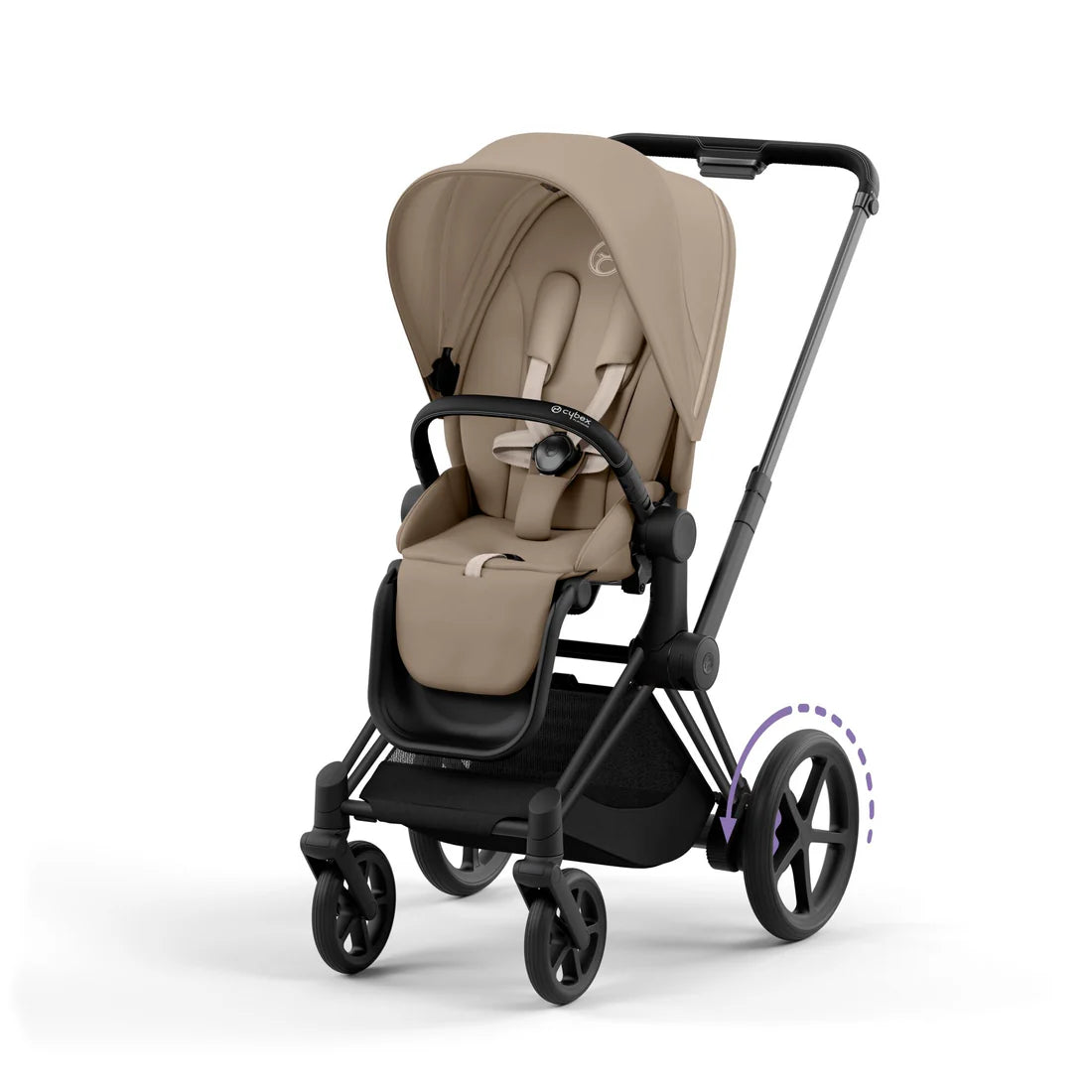 CYBEX e-PRIAM Set Gestell in Matt Black - Cozy Beige