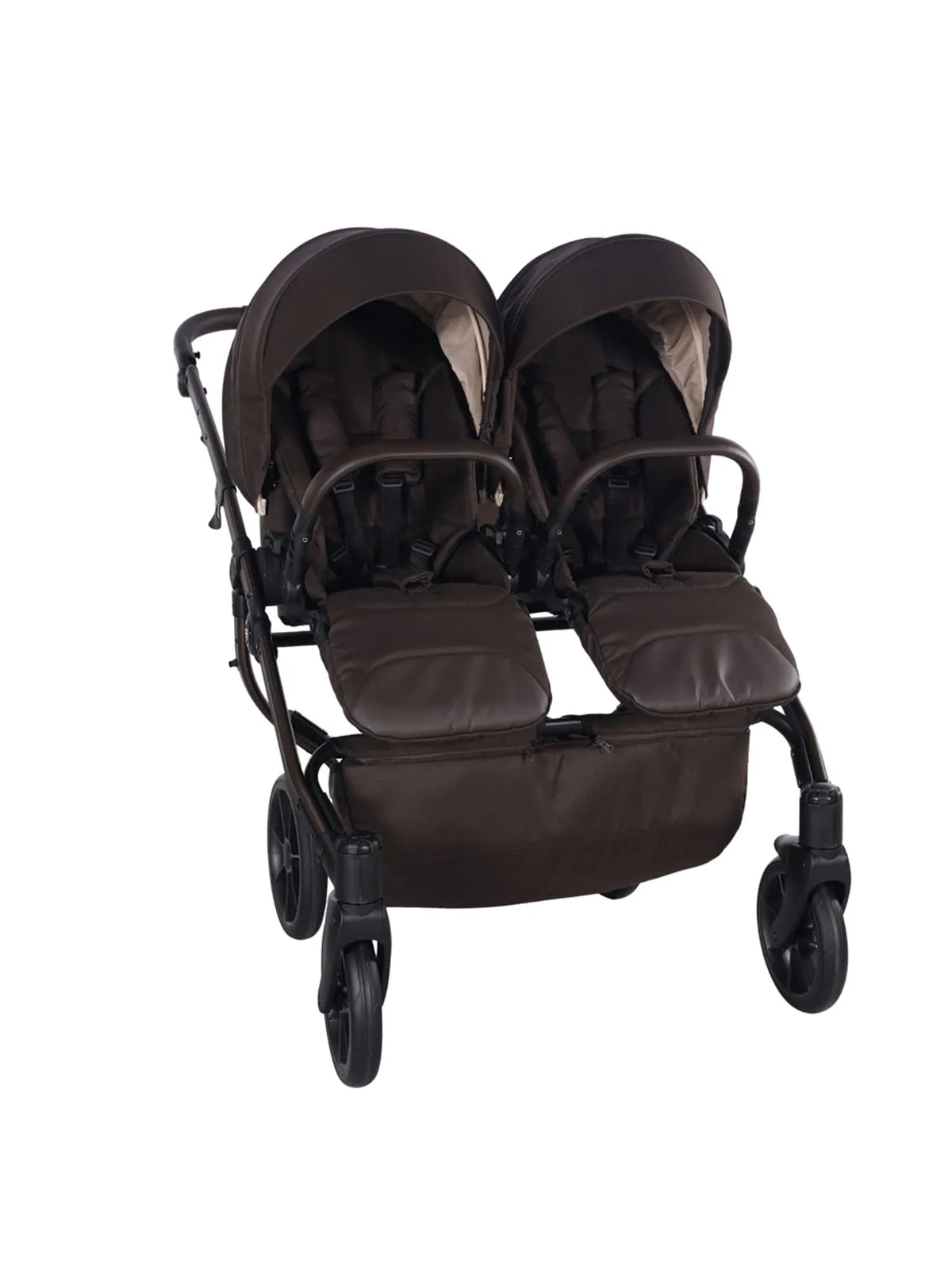 Zwillings-/Geschwisterwagen JUNAMA DUO V4 - CHOCOLATE