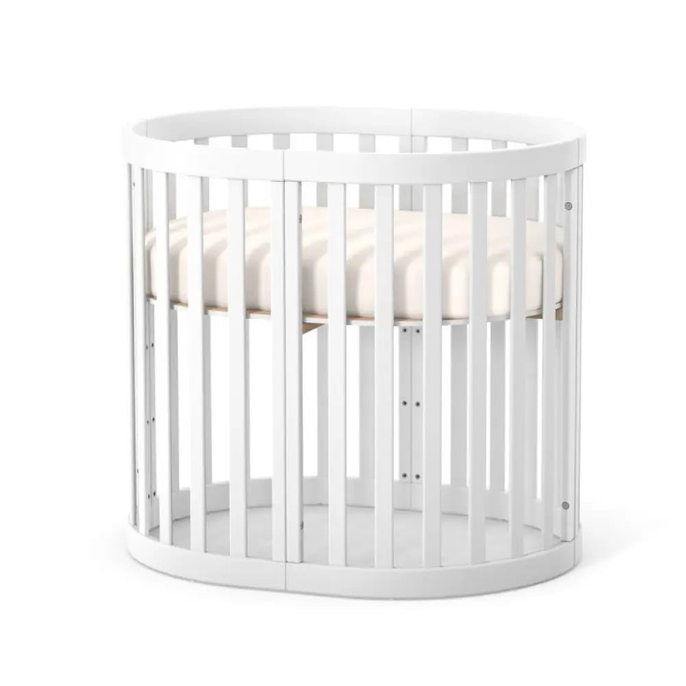 Veres Rom Ovale Babybett (90x70 cm) • Buche, antibakterielle Farbe mit Silberionen