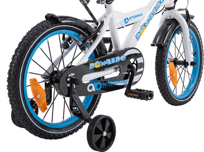 Kinderfahrrad Donaldo 16 Zoll, V-Brake-Bremsen, höhenverstellbar, Stützräder, Korb