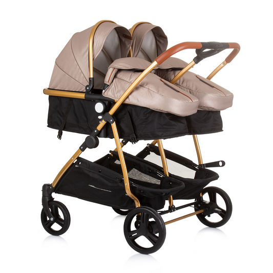 KINDERWAGEN FÜR ZWEI KINDER DUO SMART GOLDBEIGE