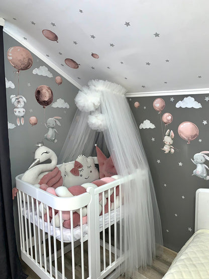 NIKA SLIM 5-in-1 Babybettchen, Graphitfarbe