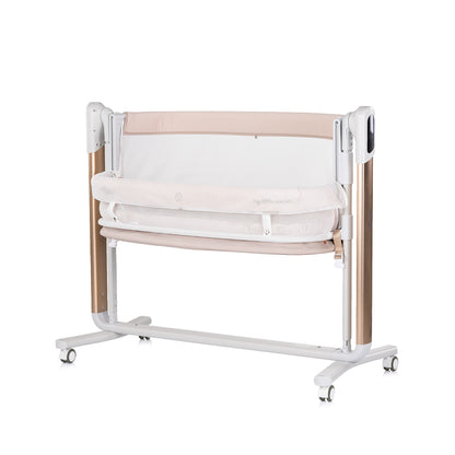 ELEKTRISCHES BEISTELLBETT / WIEGE MIT ABSENKBARER SEITE „ULTIMA“ – BEIGE