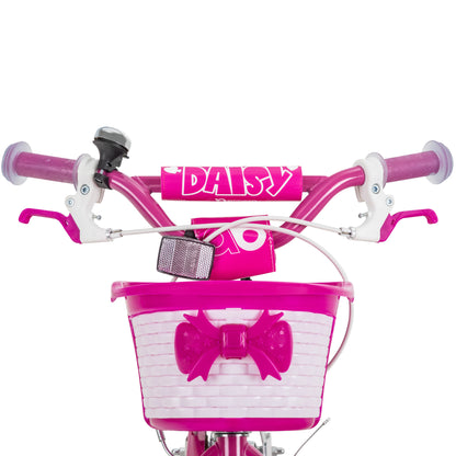 Kinderfahrrad Daisy 16 Zoll, pink, Stützräder, Korb, V-Brake-Bremsen, Antirutschgriffe