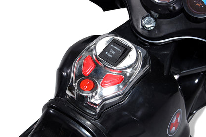 Kindermotorrad C051, Kinder-Elektro-Motorrad mit 12-Watt-Motor, LED-Scheinwerfer, 2-Gang-Getriebe