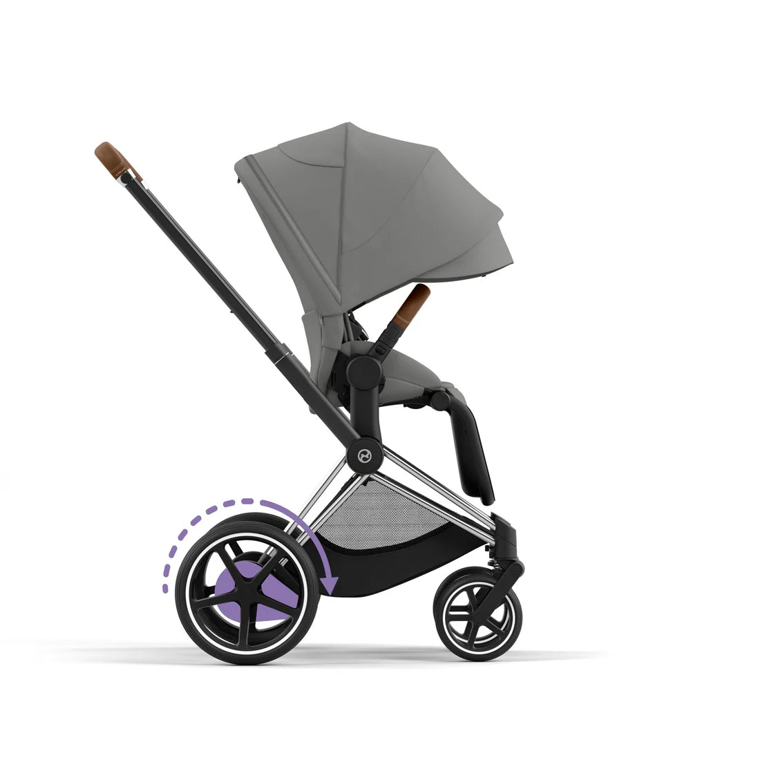 CYBEX e-PRIAM Set Gestell in Chrome Brown - Mirage Grey