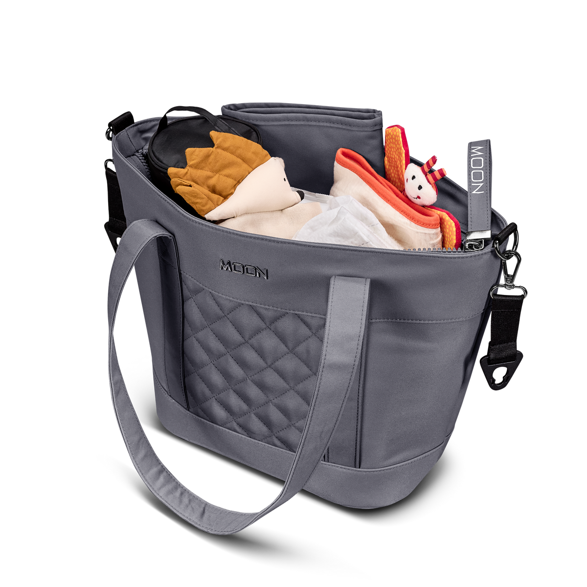 MOON - V-SHAPE BAG graphite