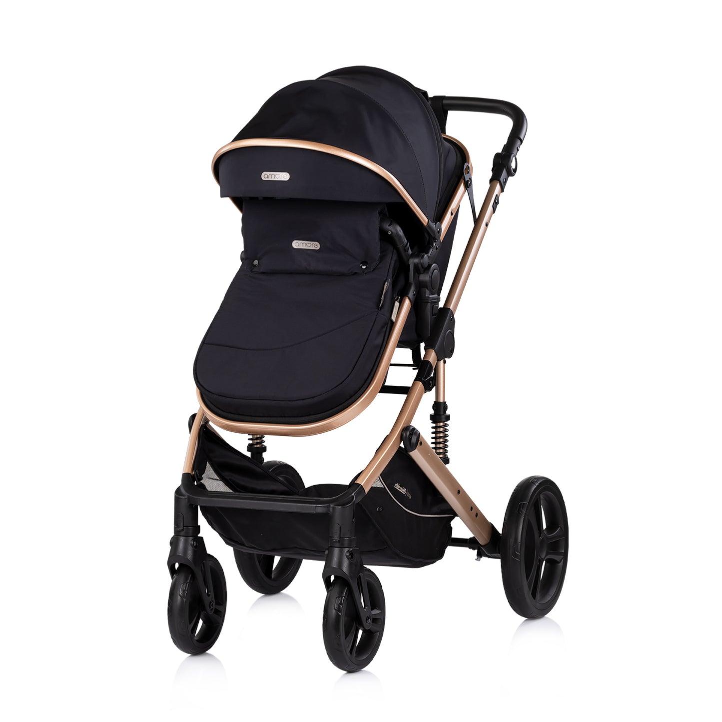 3-in-1 VERWANDELBARER KINDERWAGEN „AMORE“ NOIR