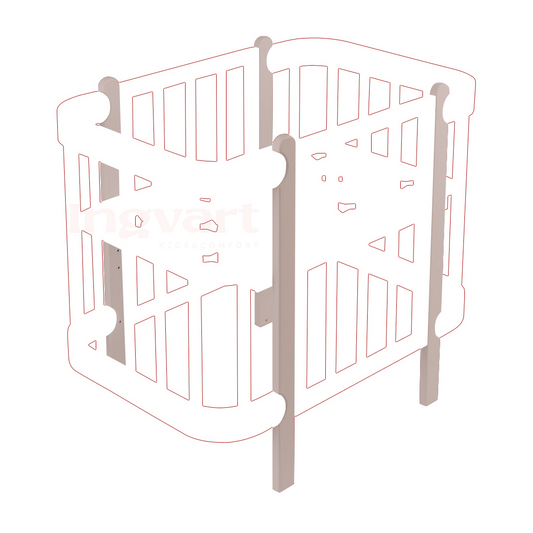 NIKA Kinderbettbeine, Farbe Cappuccino