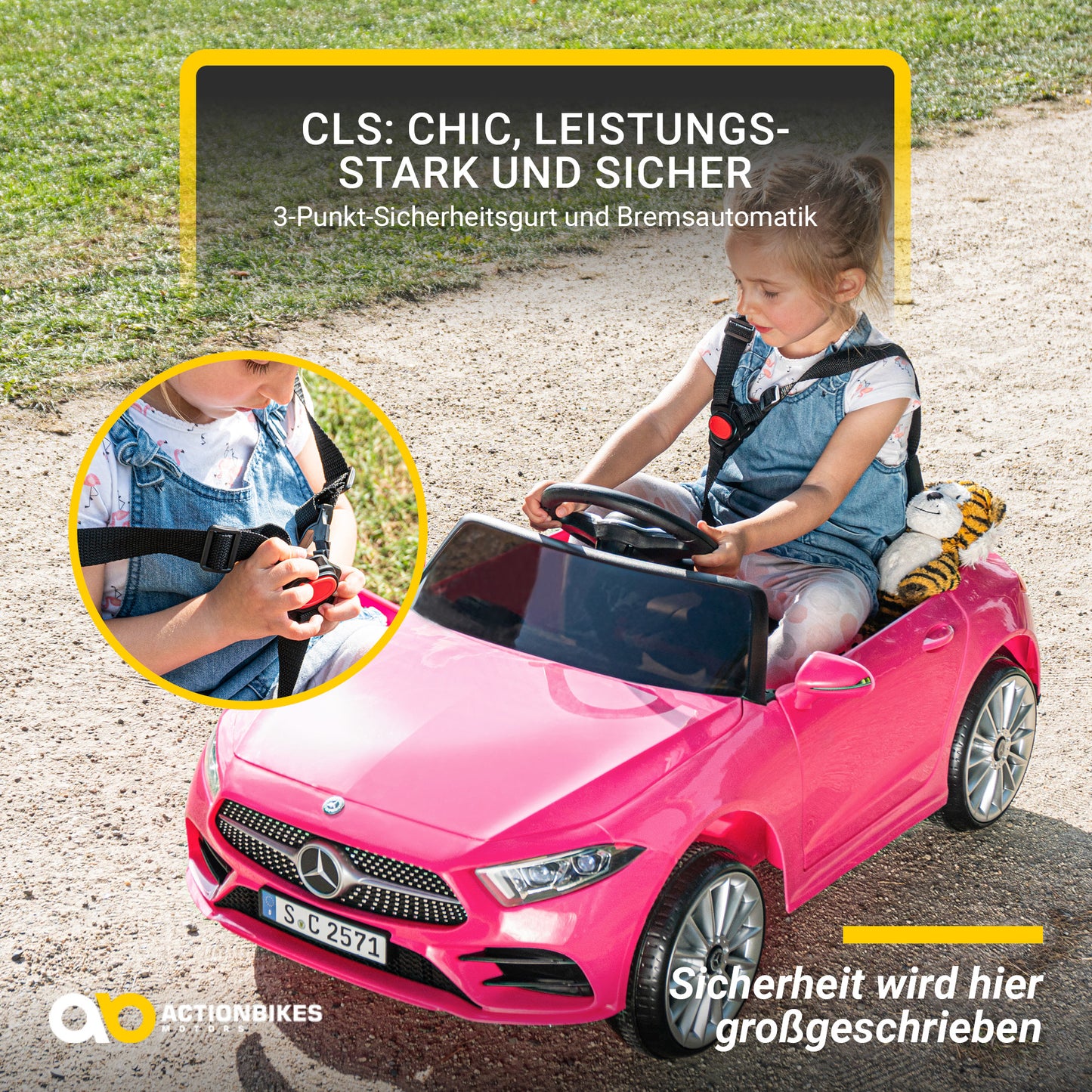 Kinder-Elektroauto Mercedes-Benz CLS 350 Coupé, lizenziert, 2 x 20 Watt Motoren, LED-Scheinwerfer