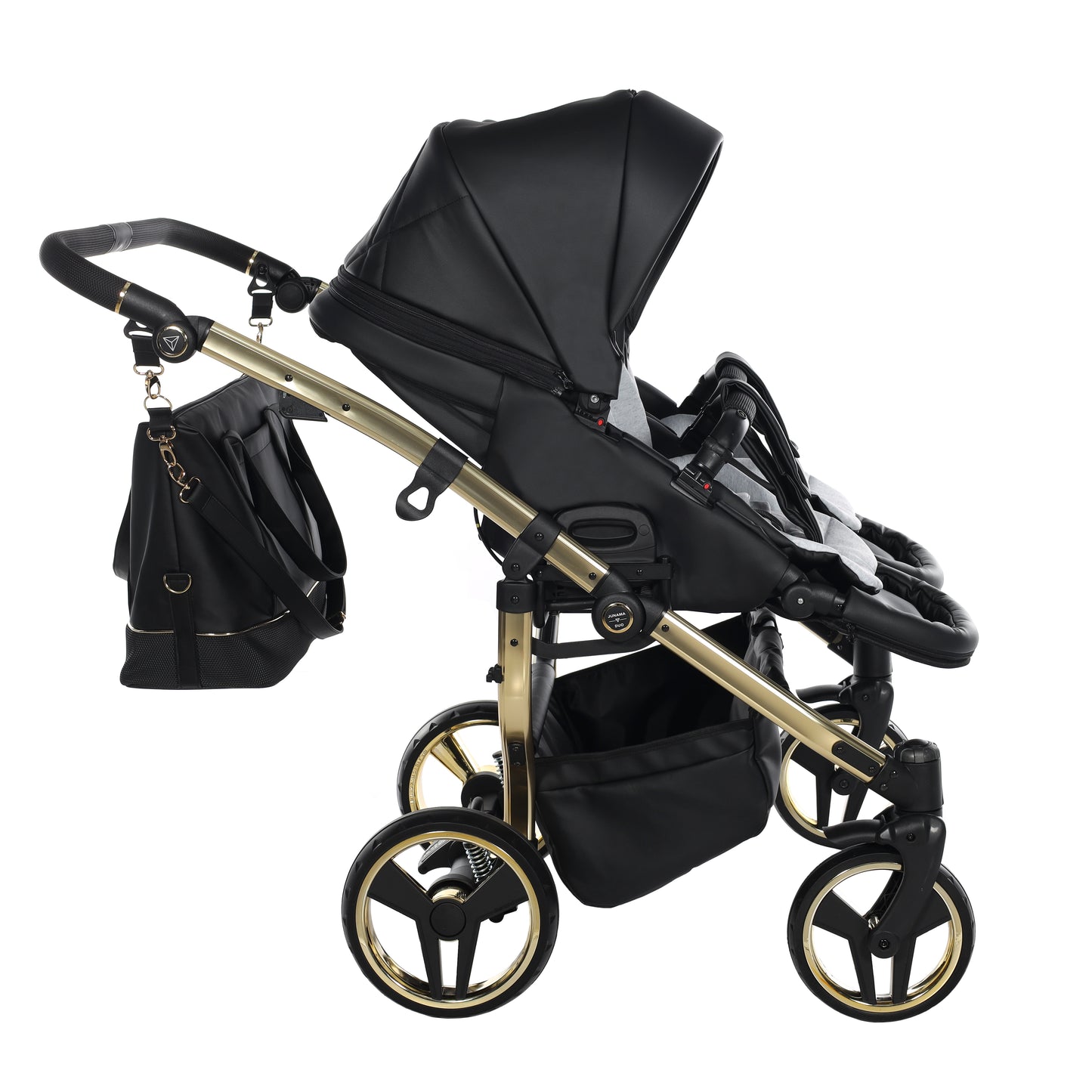 Zwillings-/Geschwisterwagen JUNAMA DUO V3 - ECO BLACK