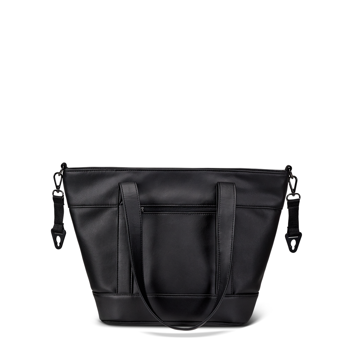 MOON - V-SHAPE BAG black leather