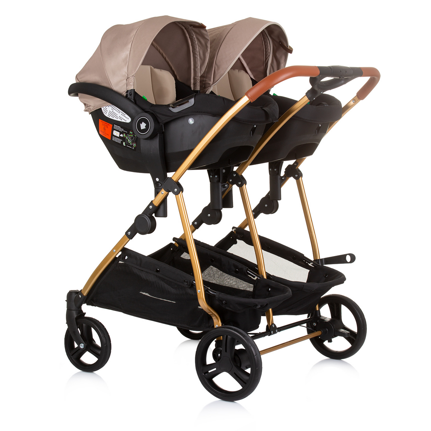 KINDERWAGEN FÜR ZWEI KINDER DUO SMART GOLDBEIGE