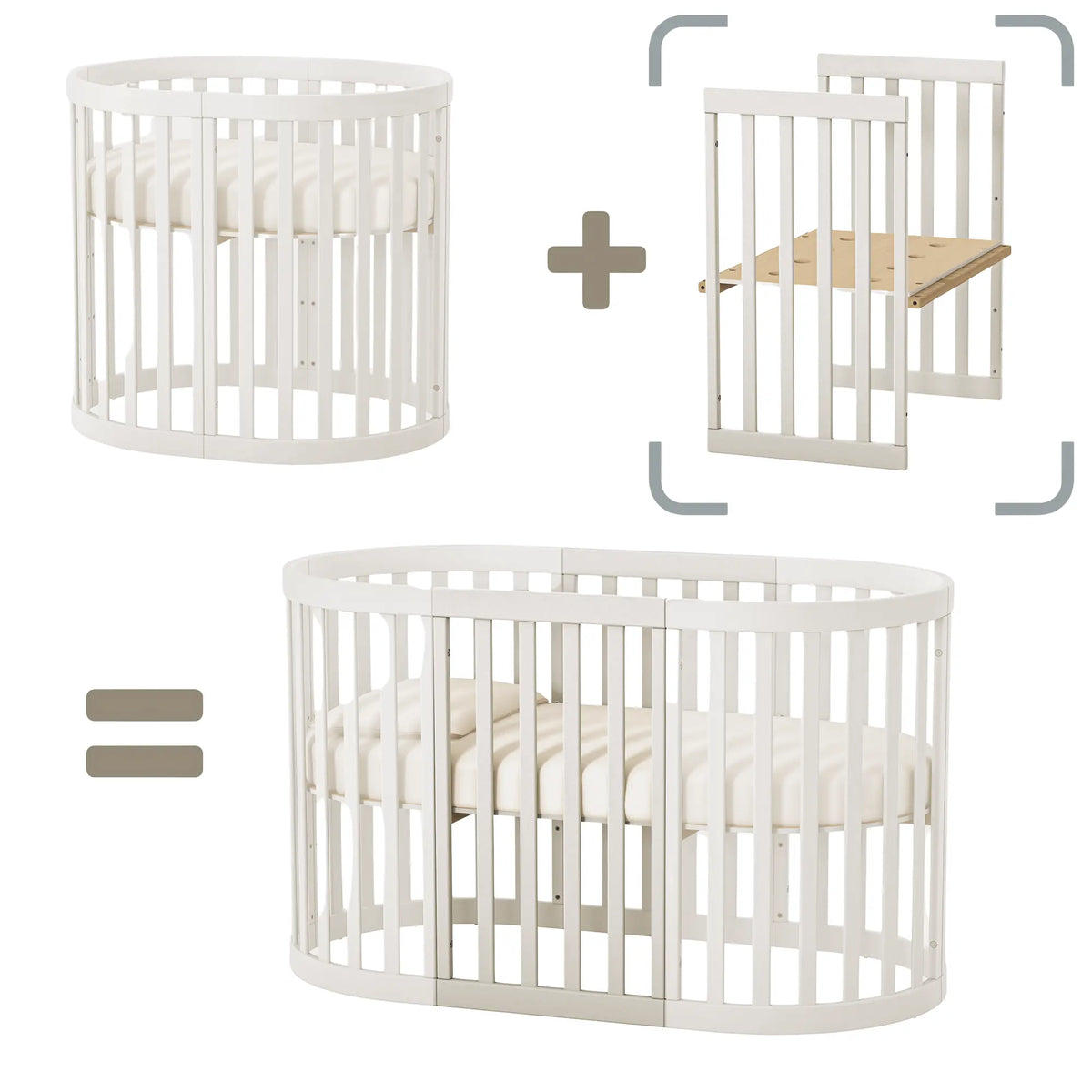 Option Erweiterungsset für das Babybett Veres Rom