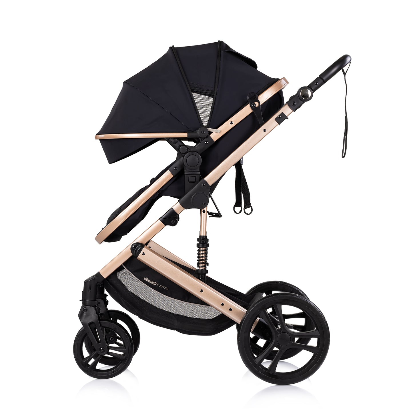 3-in-1 VERWANDELBARER KINDERWAGEN „AMORE“ NOIR