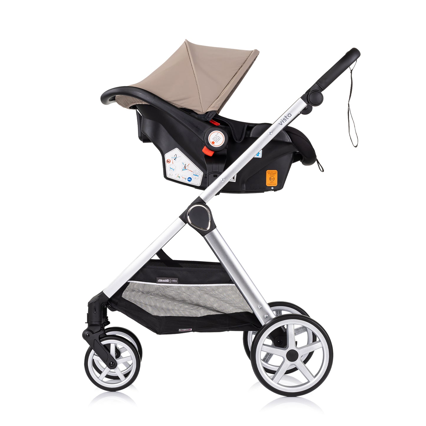 3-in-1 VERWANDELBARER KINDERWAGEN „VISTA“ TIRAMISU
