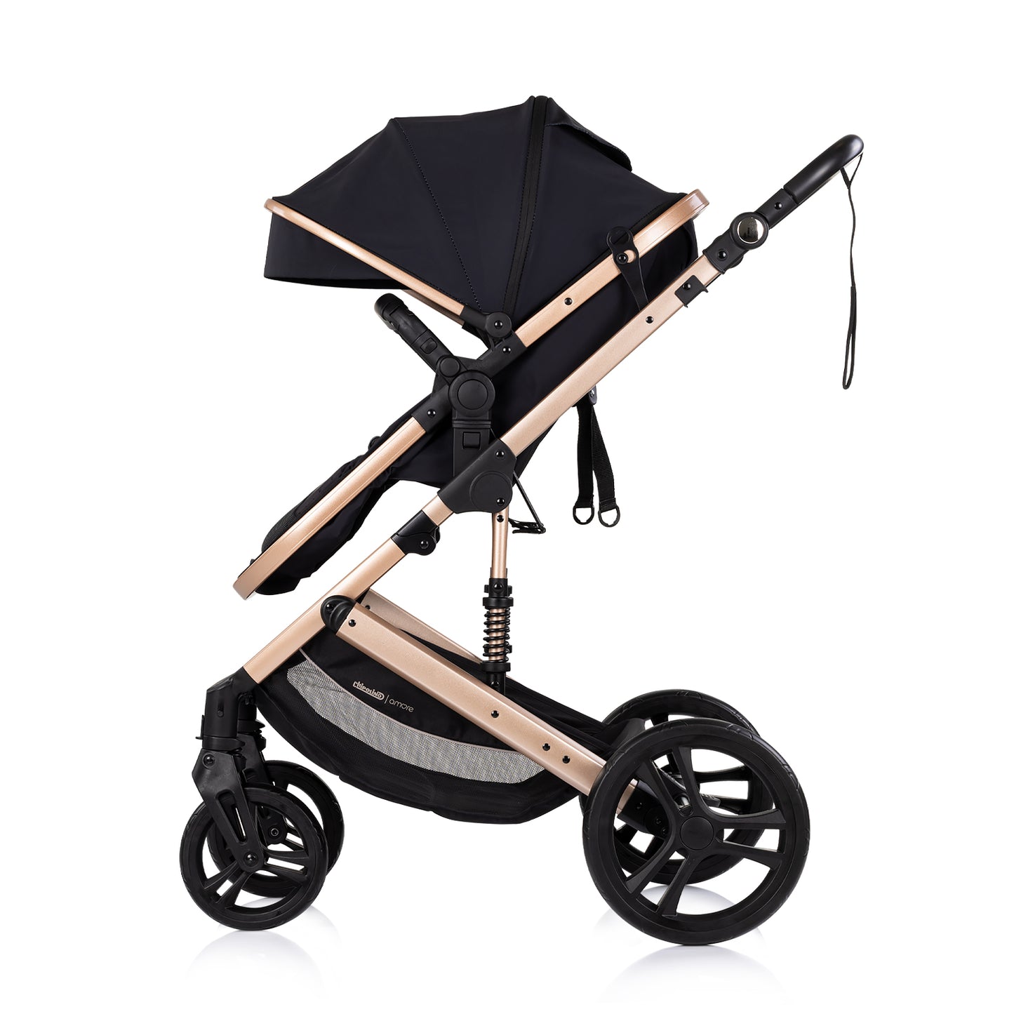 3-in-1 VERWANDELBARER KINDERWAGEN „AMORE“ NOIR