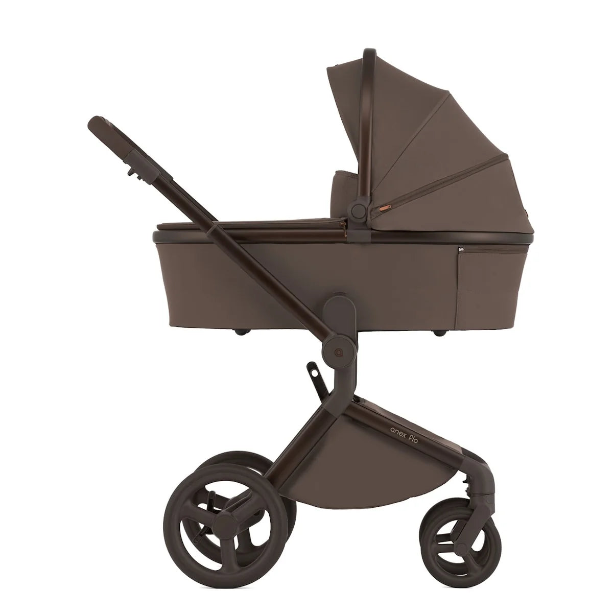 BUNDLE SET: ANEX FLO BROWNY Kombi-Kinderwagen 4in1 inkl. NUNA ARRA FLEX BABYSCHALE & BASE NEXT