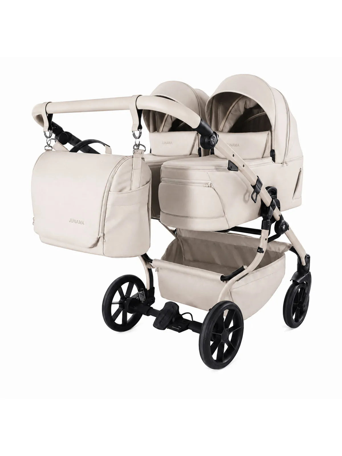 Zwillings-/Geschwisterwagen JUNAMA DUO V4 - BEIGE