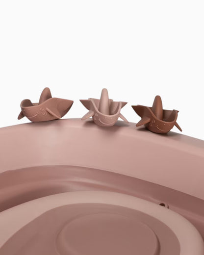 TWISTSHAKE Luxus-Badeset Pink - Zusammenklappbare Badewanne mit Badeständer