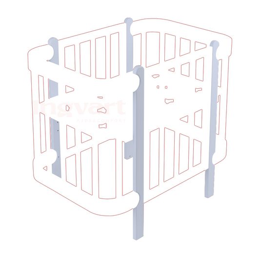 NIKA Kinderbettbeine, Farbe Lavendel