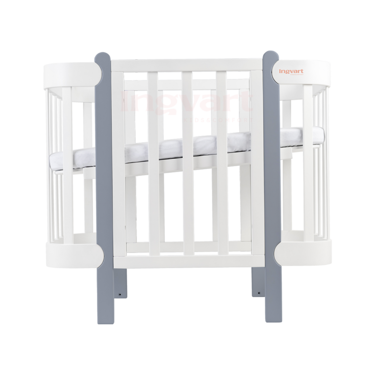 NIKA 5-in-1-Babybett, Farbe Grau