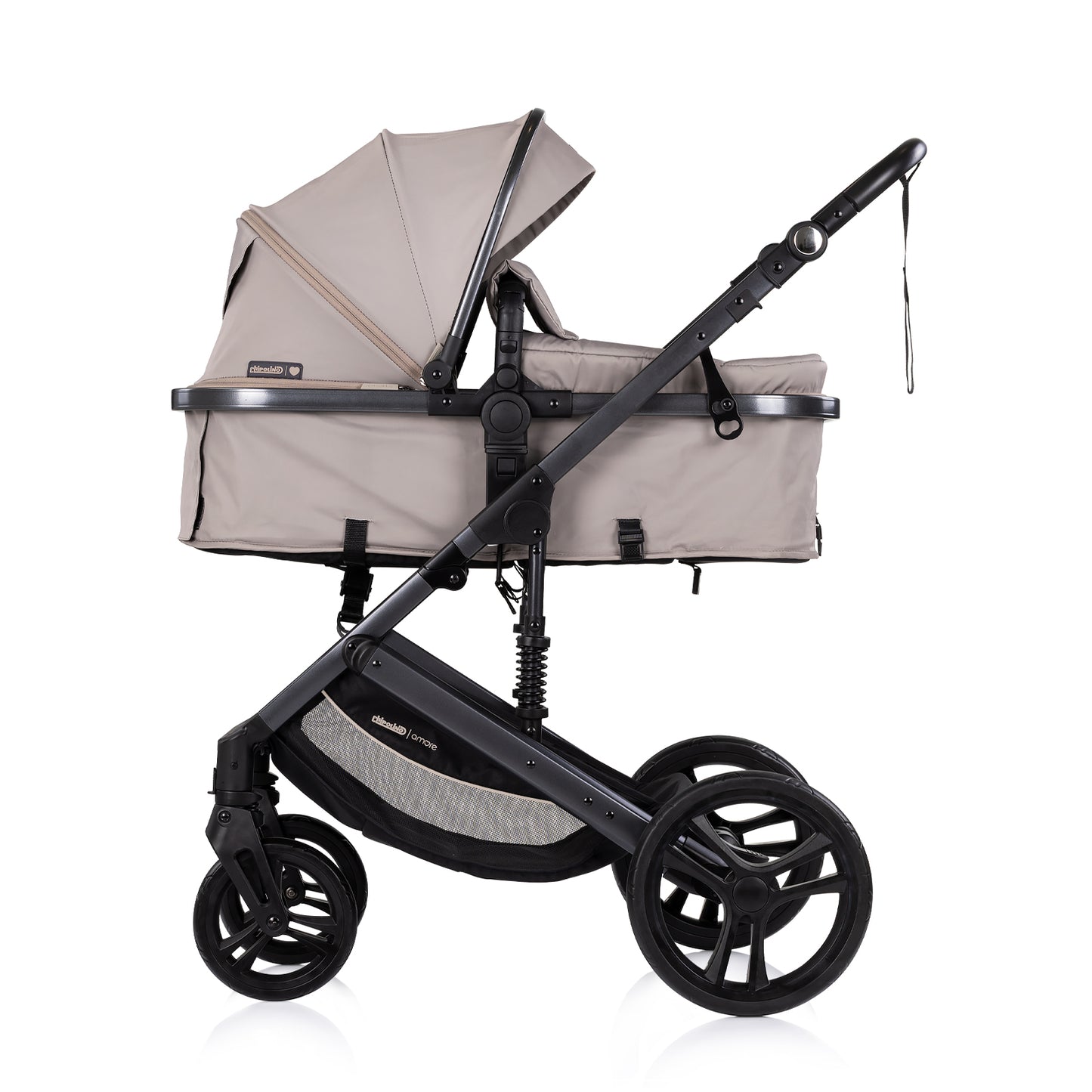 3-in-1 VERWANDELBARER KINDERWAGEN „AMORE“ LATTE