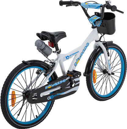Kinderfahrrad Donaldo 20 Zoll, V-Brake-Bremsen, höhenverstellbar, Seitenständer, Korb