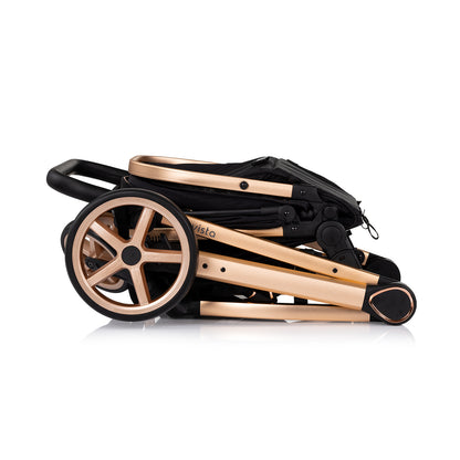 3-in-1 VERWANDELBARER KINDERWAGEN „VISTA“ BROMBEER