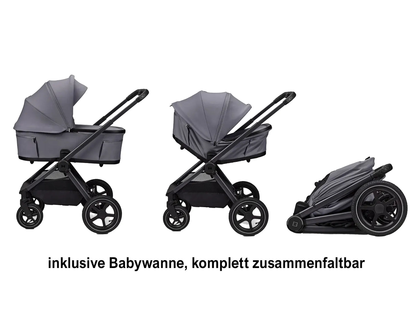 MOON GIO FOLD AIR KOMBI-KINDERWAGEN - GRAPHITE