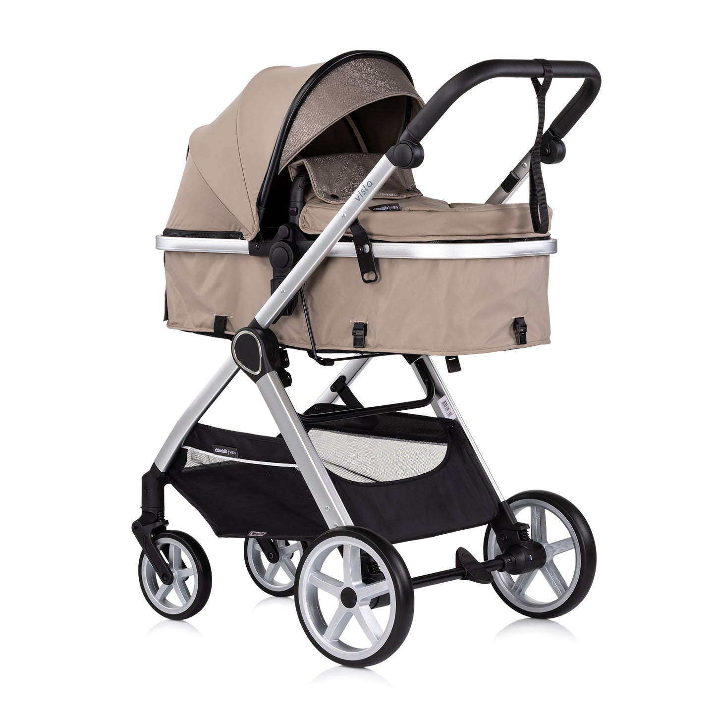 3-in-1 VERWANDELBARER KINDERWAGEN „VISTA“ TIRAMISU