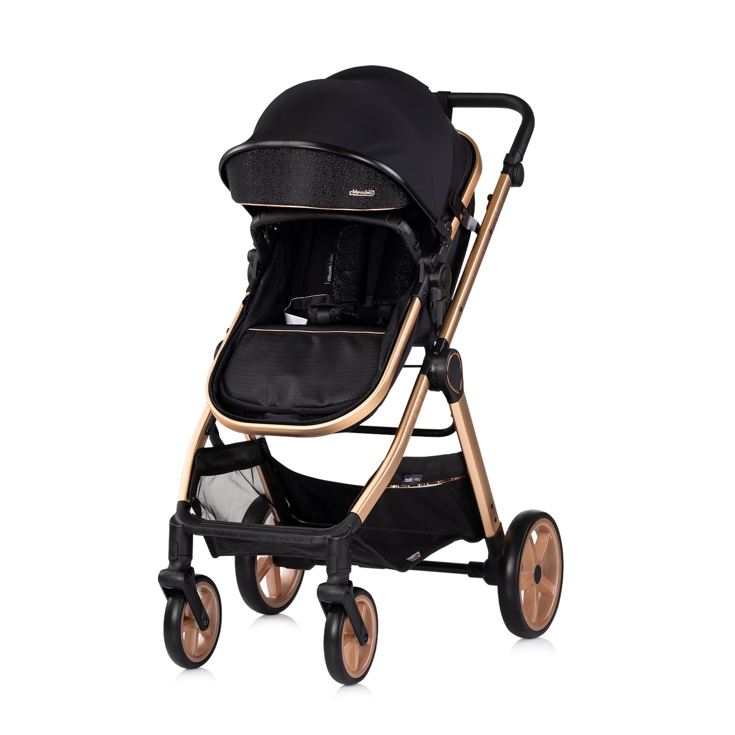 3-in-1 VERWANDELBARER KINDERWAGEN „VISTA“ BROMBEER