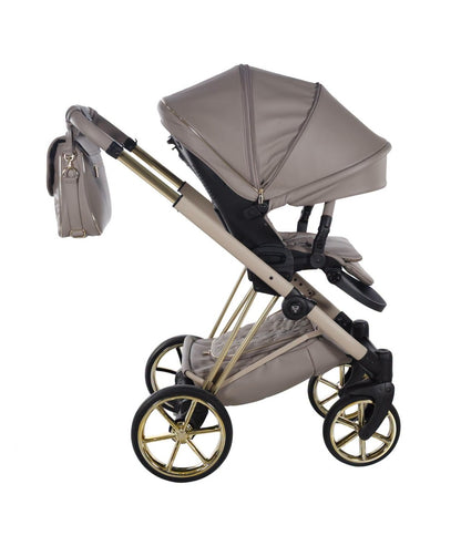 Junama Diamond Cubby Kombi-Kinderwagen - Cappuccino/Gold