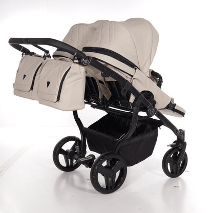 Zwillings-/Geschwisterwagen JUNAMA DUO V3 - ECO BEIGE/BLACK