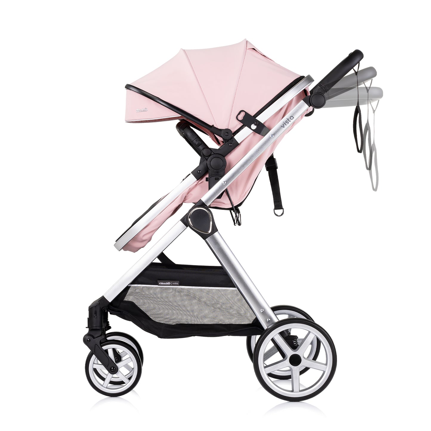 3-in-1 VERWANDELBARER KINDERWAGEN „VISTA“ MARSHMALLOWPINK
