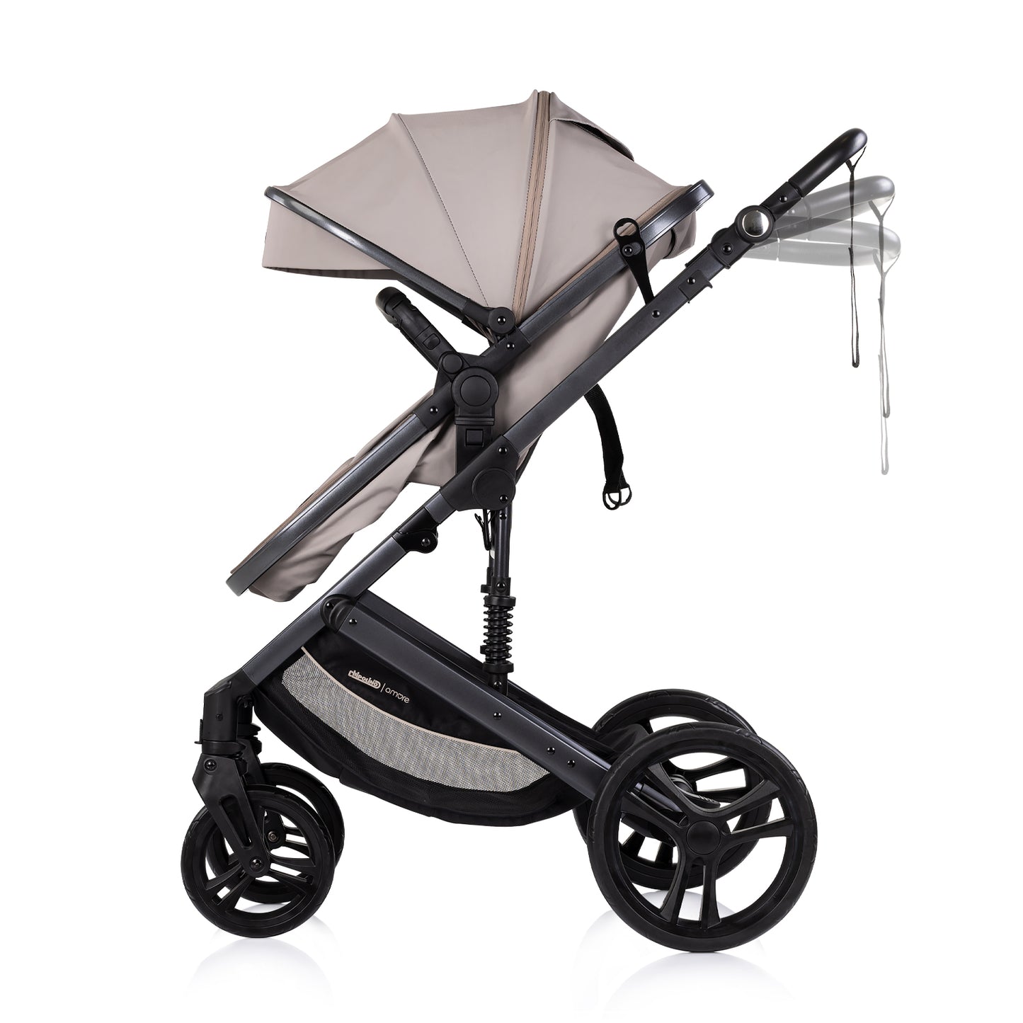 3-in-1 VERWANDELBARER KINDERWAGEN „AMORE“ LATTE