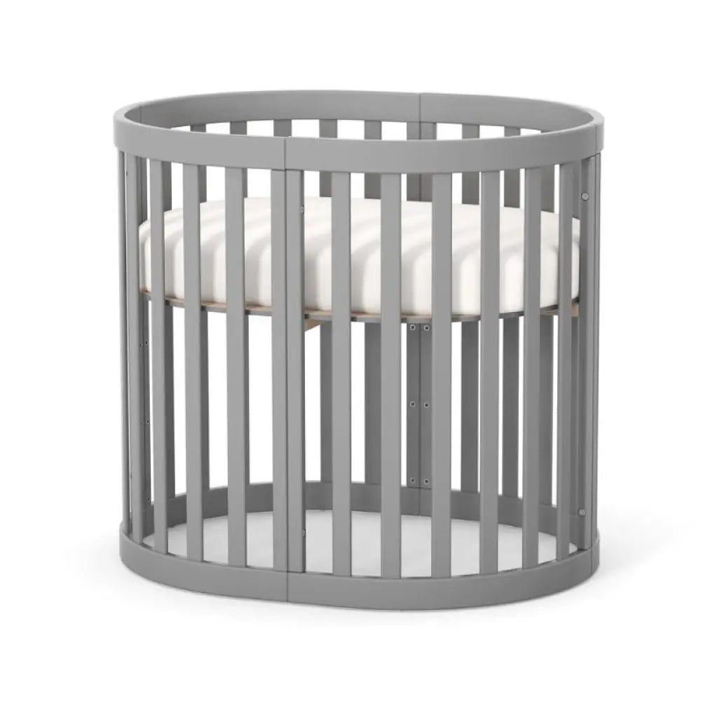 Veres Rom Ovale Babybett (90x70 cm) • Buche, antibakterielle Farbe mit Silberionen