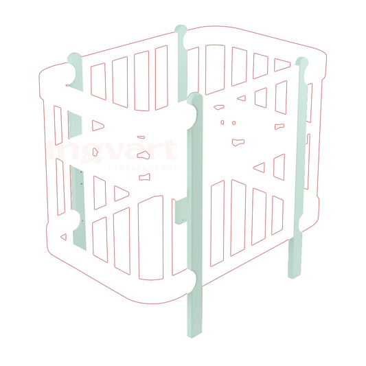 NIKA Kinderbettbeine, mintfarben