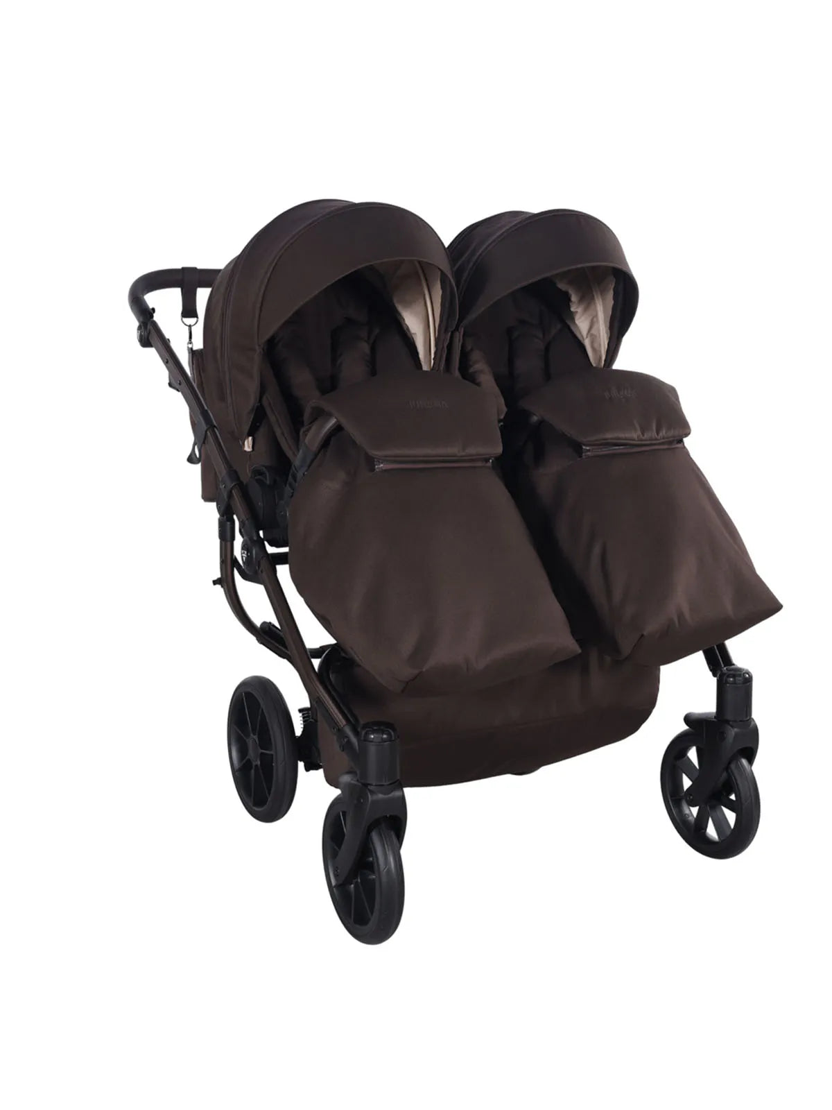 Zwillings-/Geschwisterwagen JUNAMA DUO V4 - CHOCOLATE