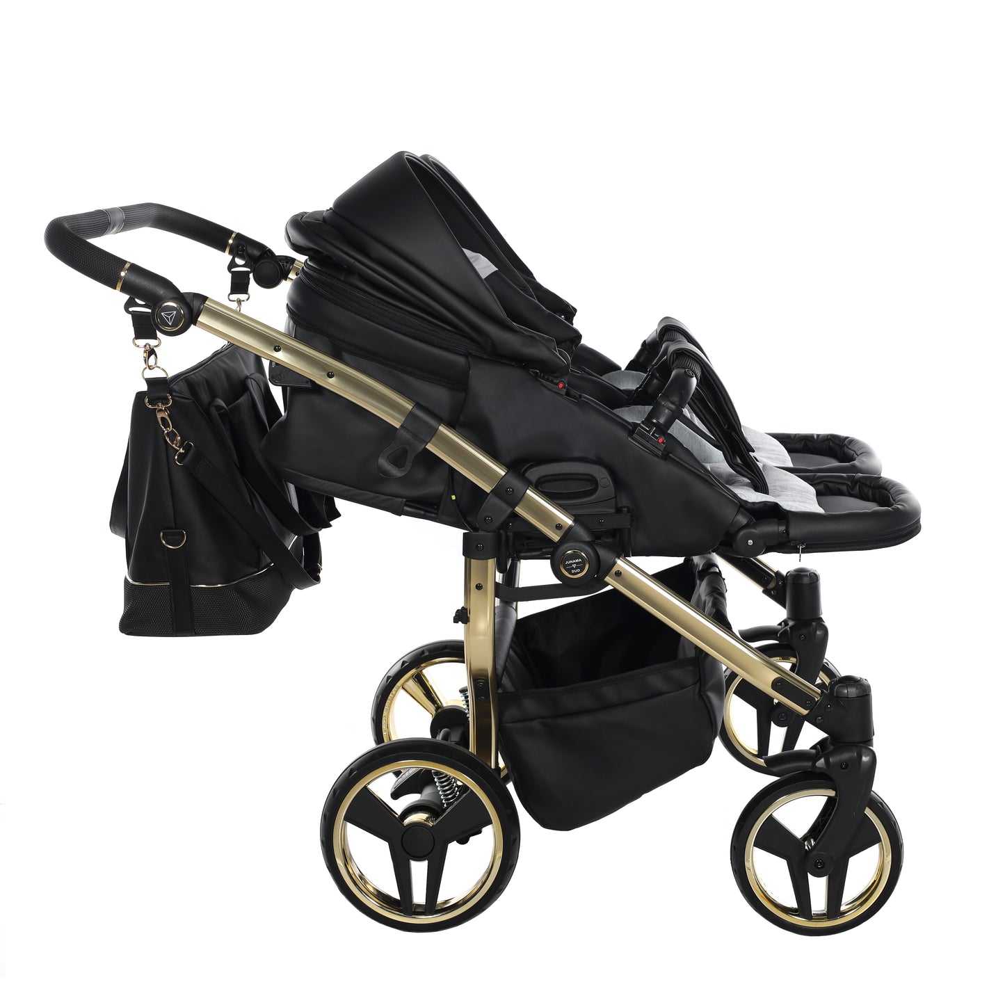 Zwillings-/Geschwisterwagen JUNAMA DUO V3 - ECO BLACK