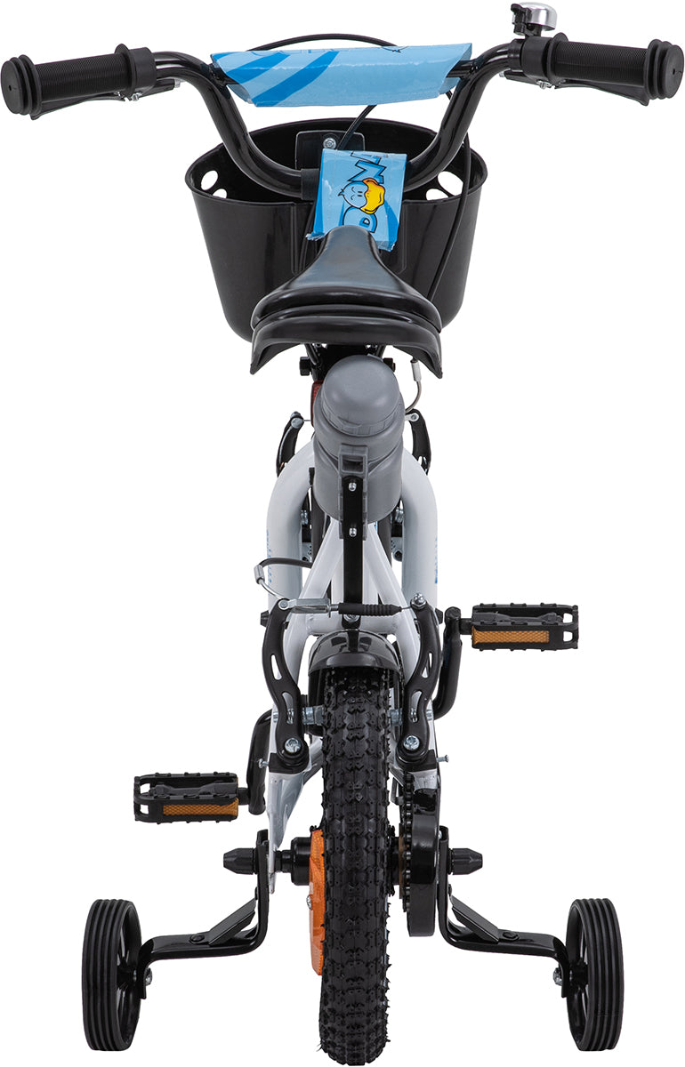 Kinderfahrrad Donaldo 12 Zoll, V-Brake-Bremsen, höhenverstellbar, Stützräder, Korb