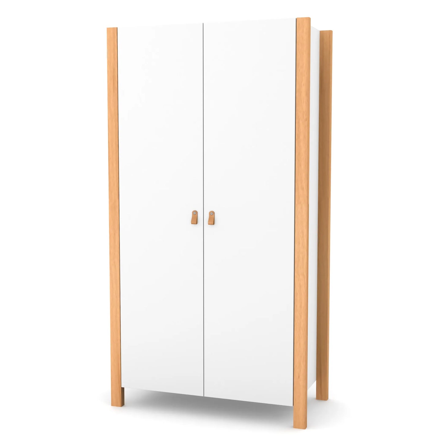 Veres Monaco Kinderzimmer / Möbelset / Babyzimmer (Babybett, Wickelkommode, Schrank) - Weiß Natur
