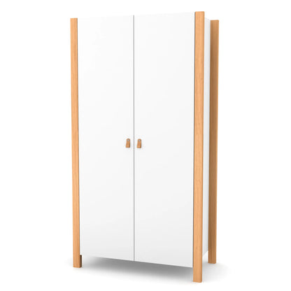 Veres Monaco Kinderzimmer / Möbelset / Babyzimmer (Babybett, Wickelkommode, Schrank) - Weiß Natur